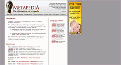 Desktop Screenshot of metapedia.org